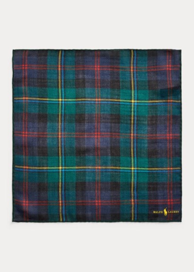 Polo Ralph Lauren Tartan Wool Pocket Square Herre Danmark (RPKOD2610)